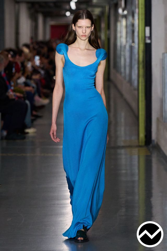 Jean Paul Gaultier, SS26 womenswear, Royal Blue, look 27