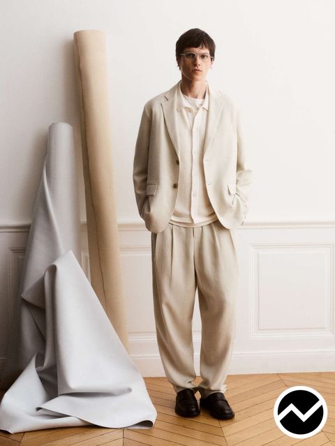 Maison Kitsuné, SS26 menswear, Beige Twins, look 3
