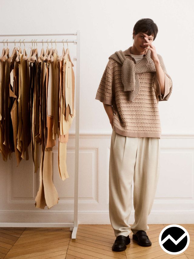 Maison Kitsuné, SS26 menswear, Single Pleated Pants, look 4