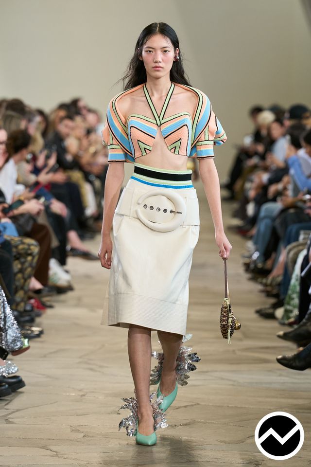 Rabanne, SS26 womenswear, Structured Skirts, look 4