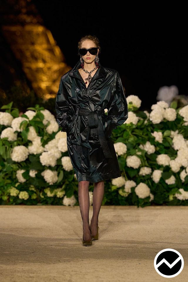 Saint Laurent, SS26 womenswear, Wrap Tie Coat, look 30