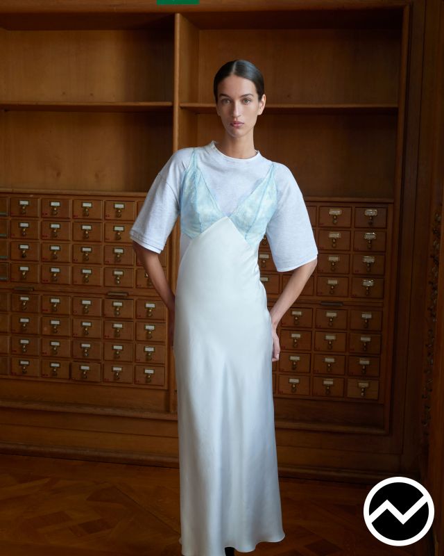Sandro, SS26 womenswear, Baby Blue, look 14