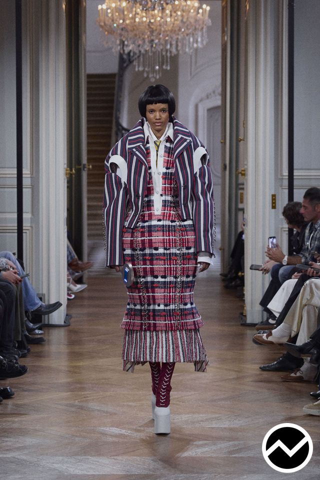 Thom Browne, SS26 womenswear, Striped, look 20