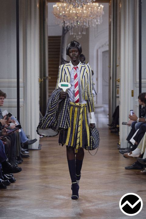Thom Browne, SS26 womenswear, Striped, look 21