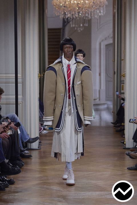 Thom Browne, SS26 menswear, Hip Length Coat, look 37