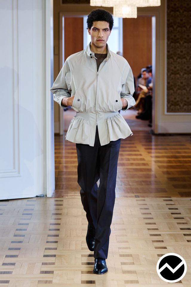 John Lawrence Sullivan, SS27 menswear, Funnel Jacket, look 13