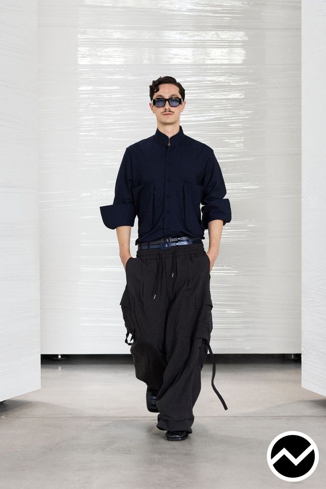 William Fan, SS27 menswear, Rolled Up Sleeve Shirts, look 15