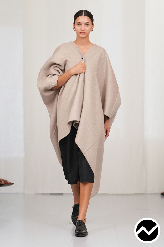 Freya Dalsjø, SS27 womenswear, Cape Sleeve Coat, look 20