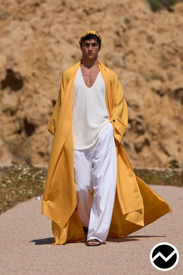 Jacquemus, SS27 menswear, Drop Shoulder Coat, look 6