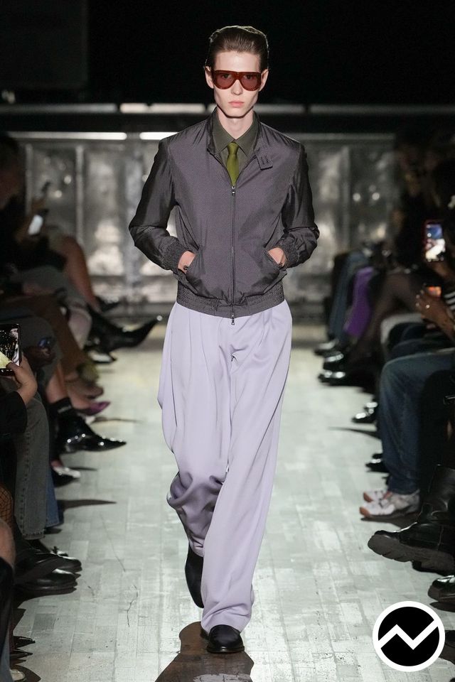 Aaron Esh, SS27 menswear, Charcoal, look 15