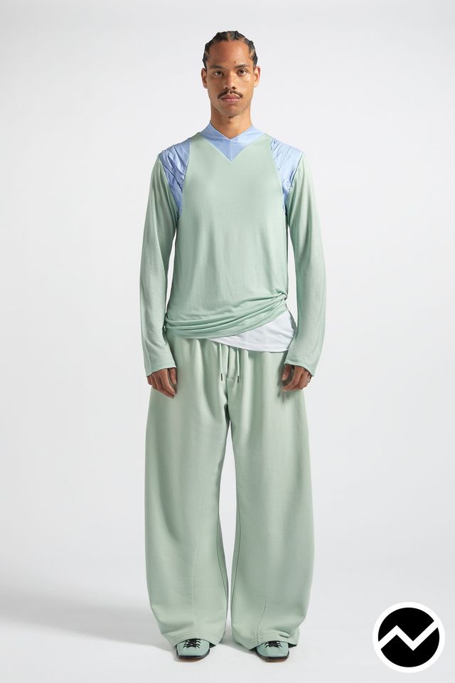 Bianca Saunders, SS27 menswear, Seafoam, look 30