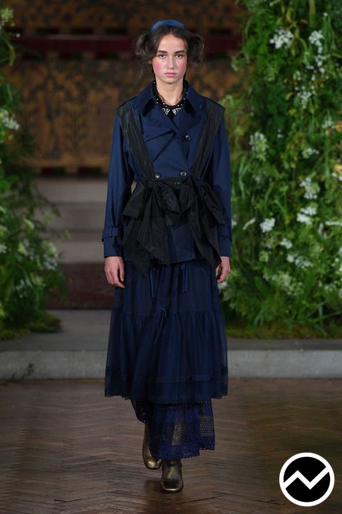 Bora Aksu, SS27 womenswear, Midnight Blue, look 12