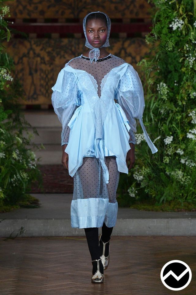 Bora Aksu, SS27 womenswear, Puff Sleeve Dress, look 26