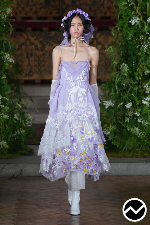 Bora Aksu, SS27 womenswear, Lavender, look 27