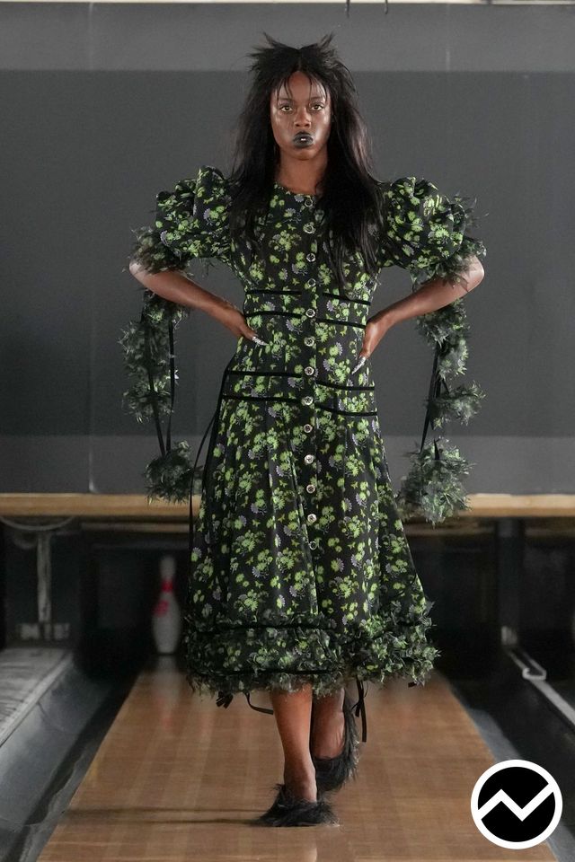 Chopova Lowena, SS27 womenswear, Puff Sleeve Dress, look 8