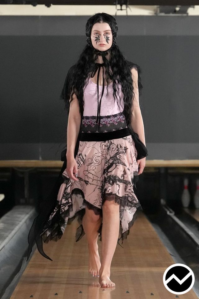 Chopova Lowena, SS27 womenswear, Dusty Rose, look 42