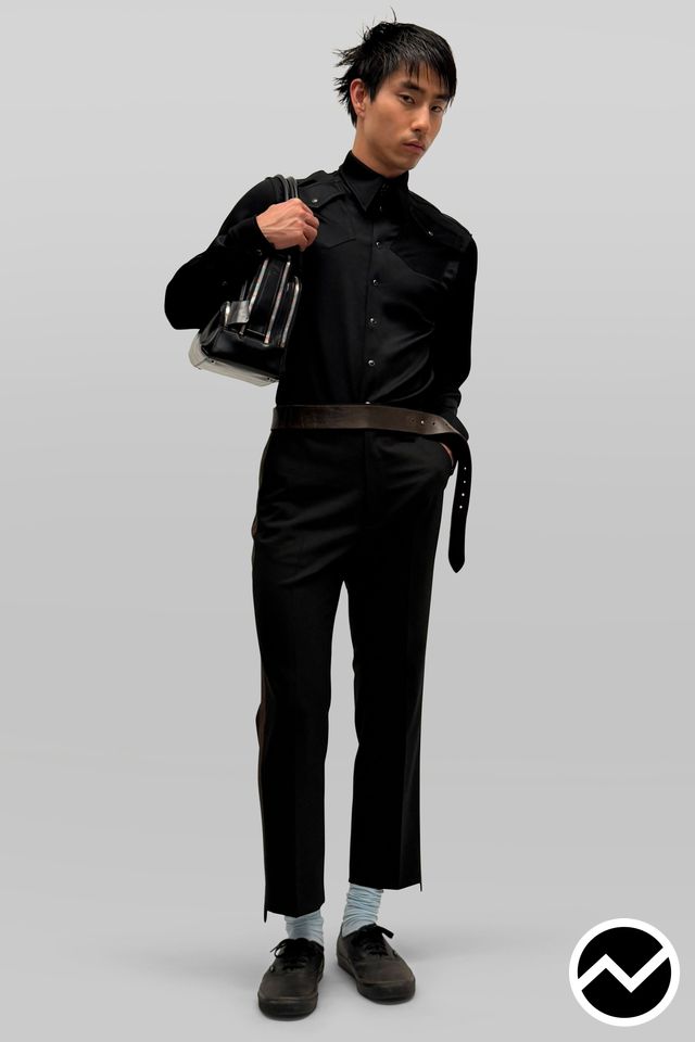 Commission, SS27 menswear, Hip Length Shirts, look 16