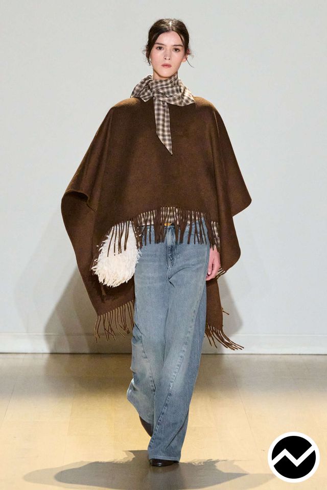 M & S, SS27 womenswear, Cape Sleeve Coat, look 20