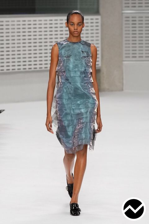 Mulberry, SS27 womenswear, Nordic Blue, look 45