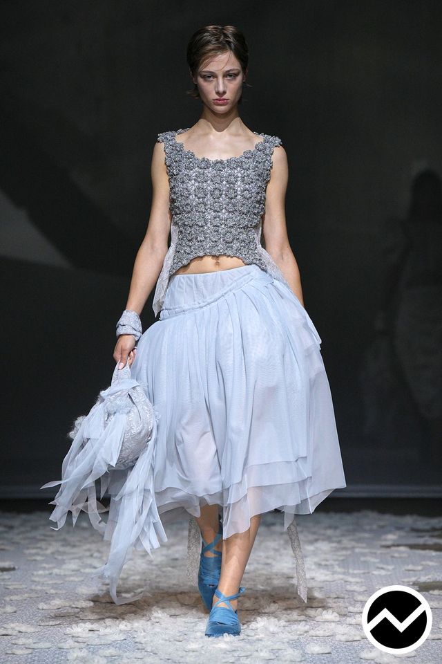 Pauline Dujancourt, SS27 womenswear, Midi Skirts, look 18