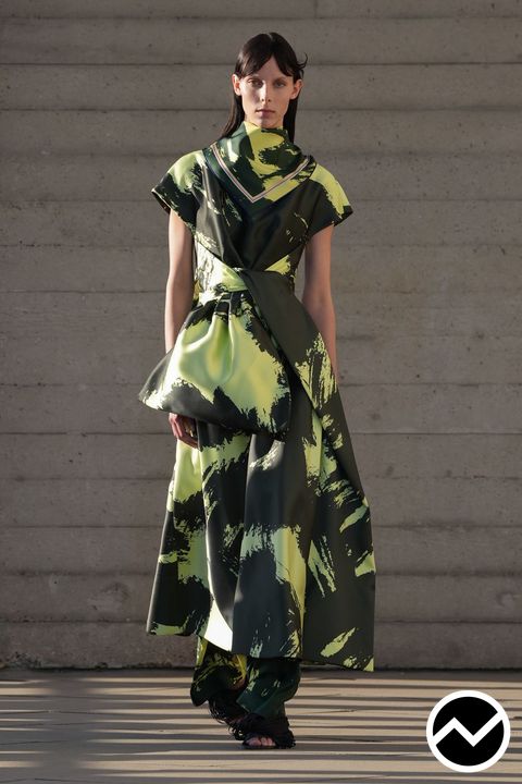 Roksanda, SS27 womenswear, Olive, look 20
