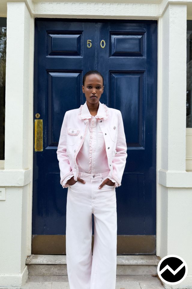 Self Portrait, SS27 womenswear, Top Collar Jacket, look 20