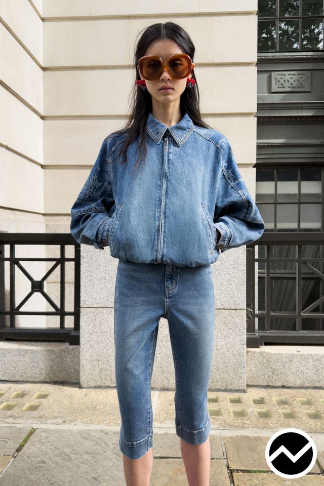 Self Portrait, SS27 womenswear, Denim, look 30