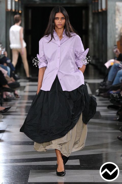 Simone Rocha, SS27 womenswear, Gathered Skirts, look 33