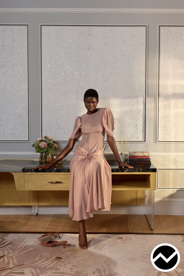 Tolu Coker, SS27 womenswear, Puff Sleeve Dress, look 4