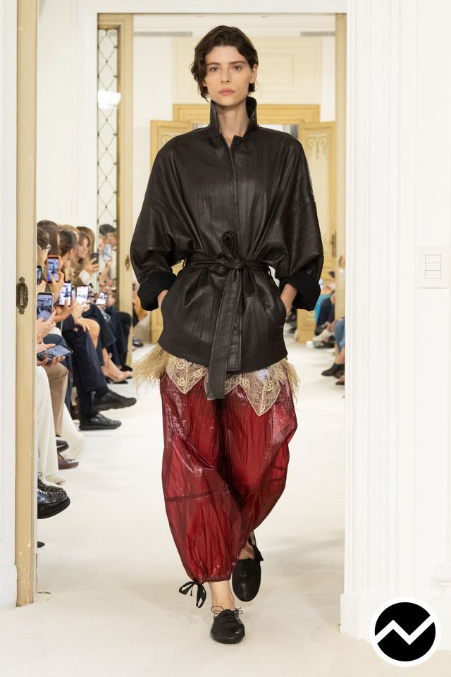 Alberta Ferretti, SS27 womenswear, Elasticated Hem Pants, look 34