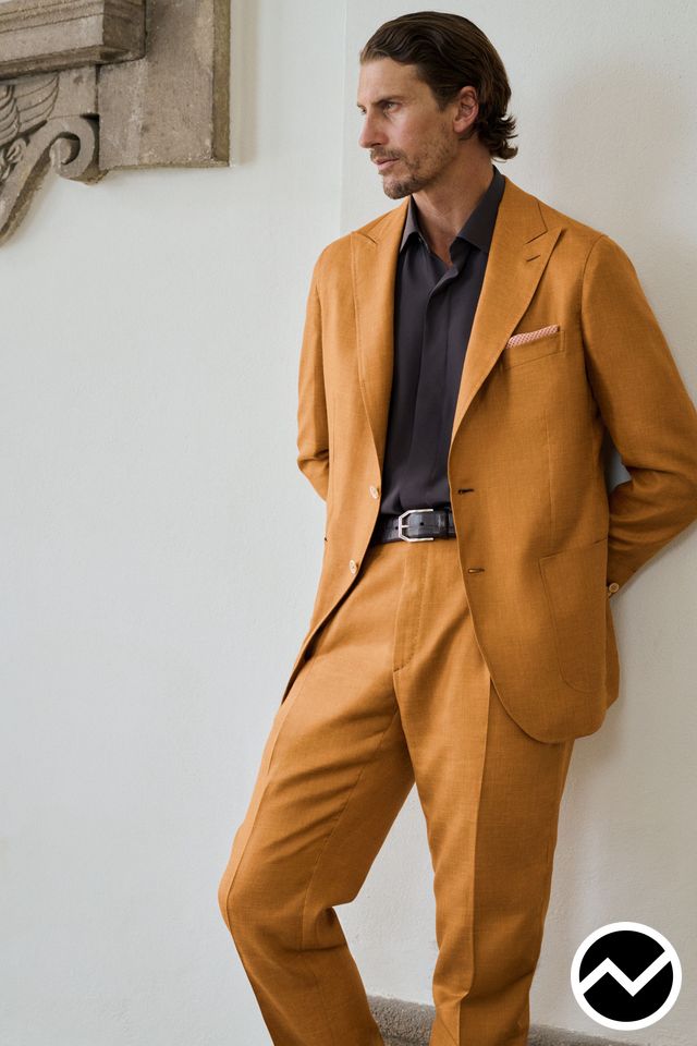 Brioni, SS27 menswear, Apricot, look 7