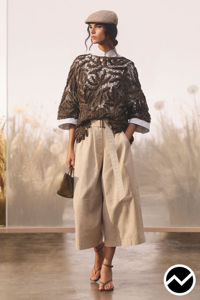 Brunello Cucinelli, SS27 womenswear, Almond, look 2