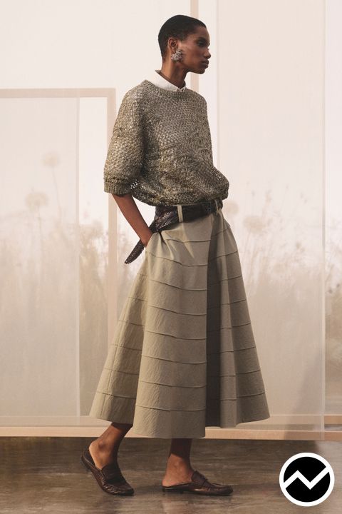 Brunello Cucinelli, SS27 womenswear, A-Line Skirts, look 3