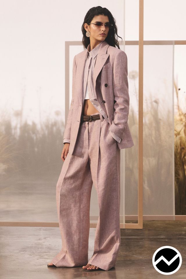 Brunello Cucinelli, SS27 womenswear, Dusty Rose, look 36