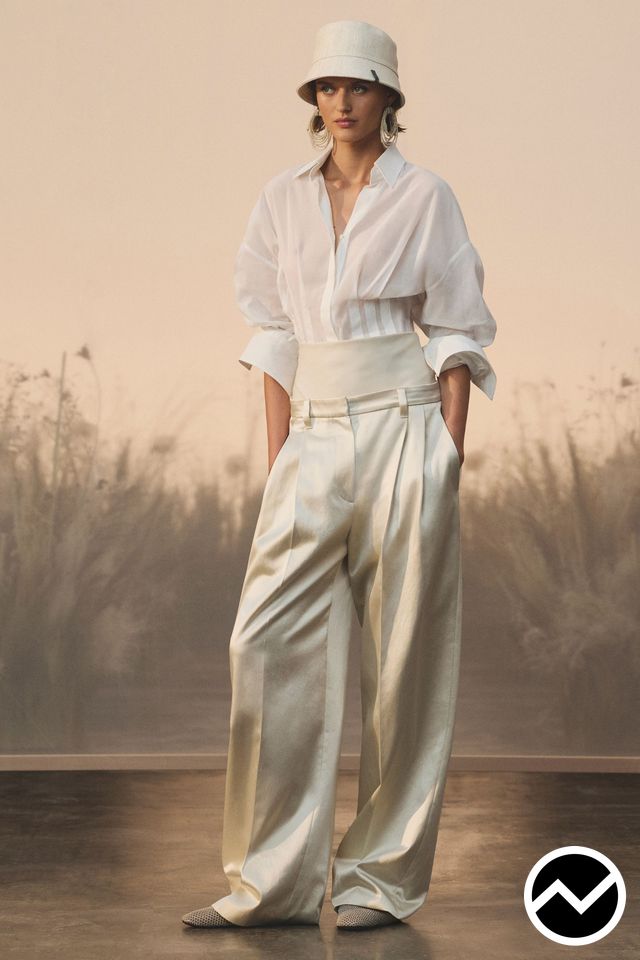 Brunello Cucinelli, SS27 womenswear, Wide Leg Pants, look 45