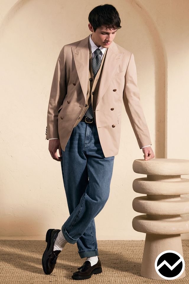 Canali, SS27 menswear, High-Rise Jeans, look 11