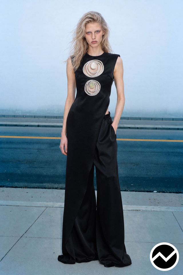 David Koma, SS27 womenswear, Asymmetric Blouse, look 5