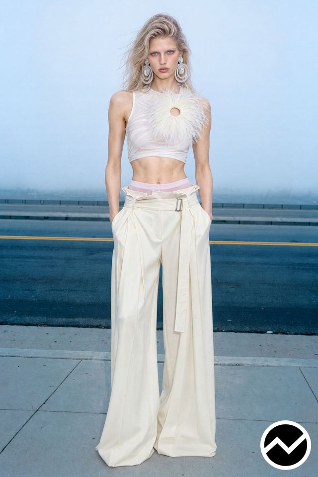 David Koma, SS27 womenswear, Ecru, look 17