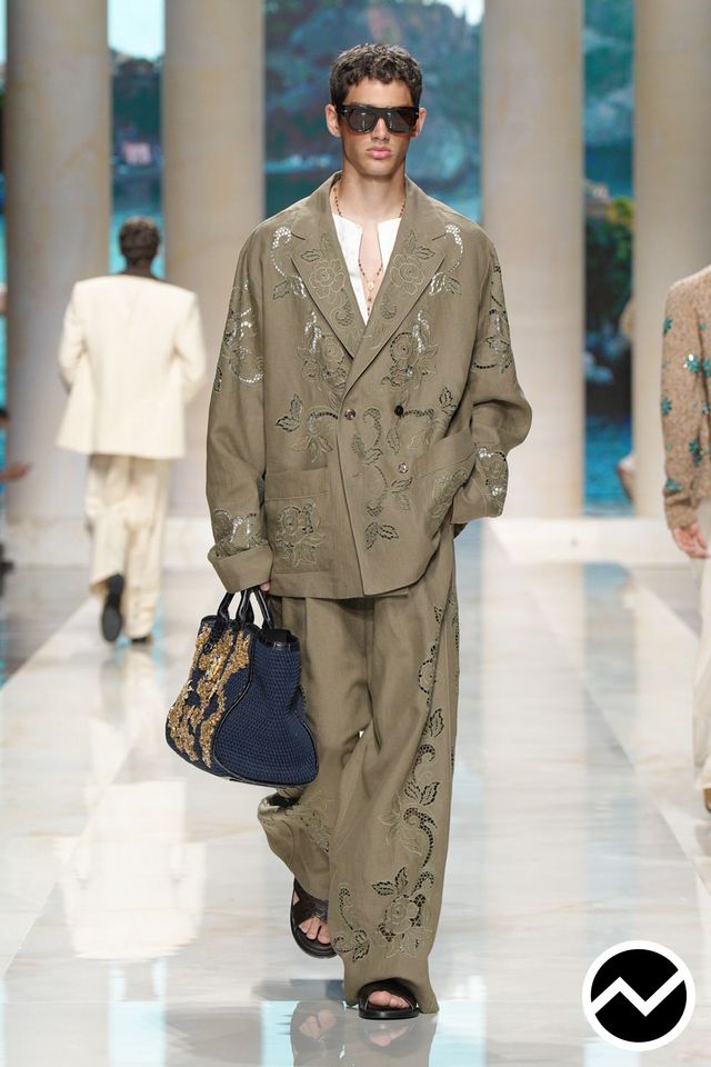 Dolce & Gabbana, SS27 menswear, Moss, look 48