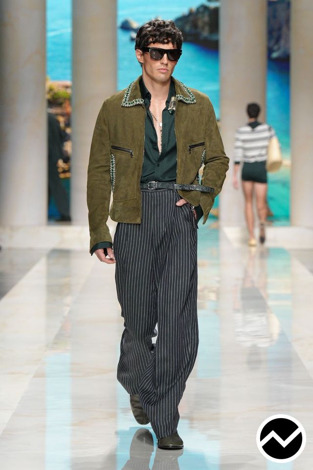 Dolce & Gabbana, SS27 menswear, Olive, look 74