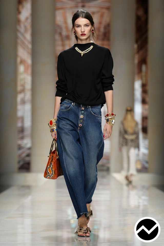 Dolce & Gabbana, SS27 womenswear, High-Rise Jeans, look 42
