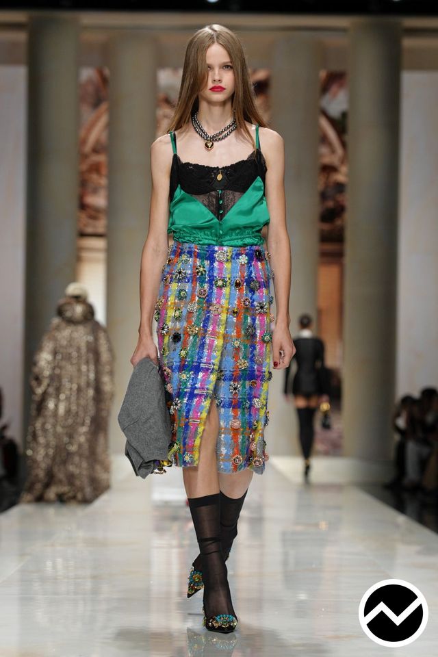 Dolce & Gabbana, SS27 womenswear, Emerald, look 62