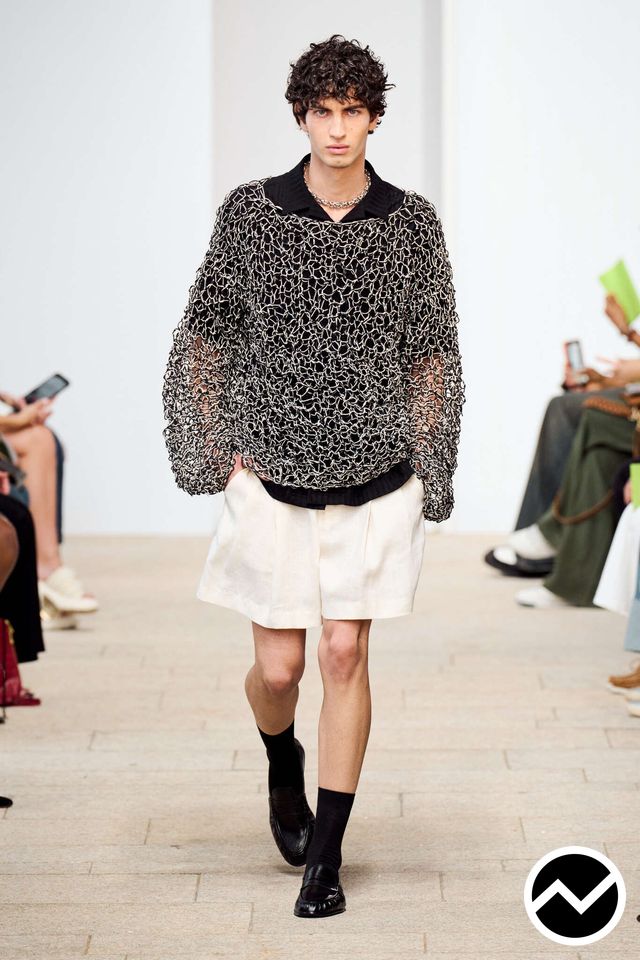 Edis Pala, SS27 menswear, Pleated Shorts, look 3