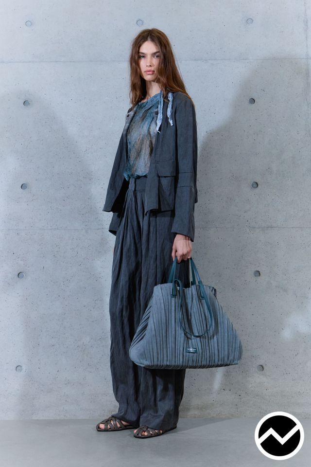 Emporio Armani, SS27 womenswear, Draped Blouse, look 29