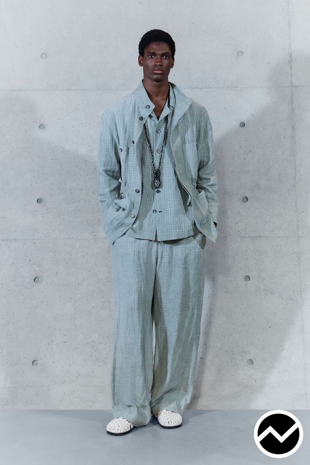 Emporio Armani, SS27 menswear, Turquoise, look 45