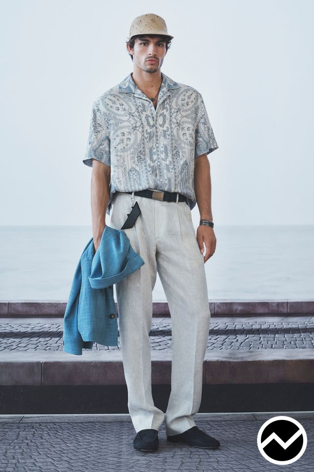 Etro, SS27 menswear, Paisley, look 3