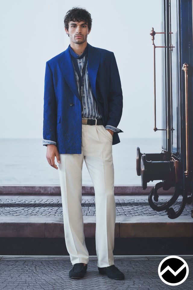 Etro, SS27 menswear, Royal Blue, look 13