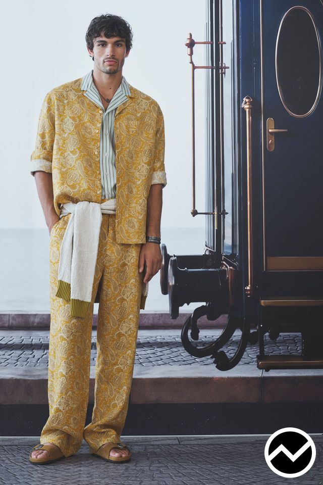 Etro, SS27 menswear, Ecru, look 20