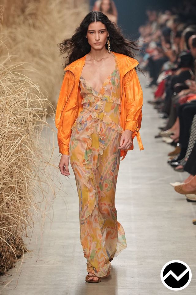 Etro, SS27 womenswear, Mustard, look 22