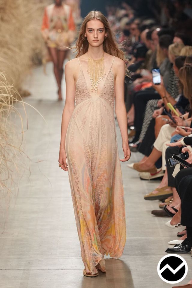 Etro, SS27 womenswear, Plunge Dress, look 23